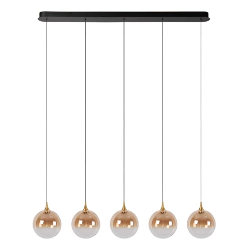 Lucide GISELA - Pendant light - LED Dim. - 5x4W 2700K - With replaceable LED module - Amber - Premium - turned off